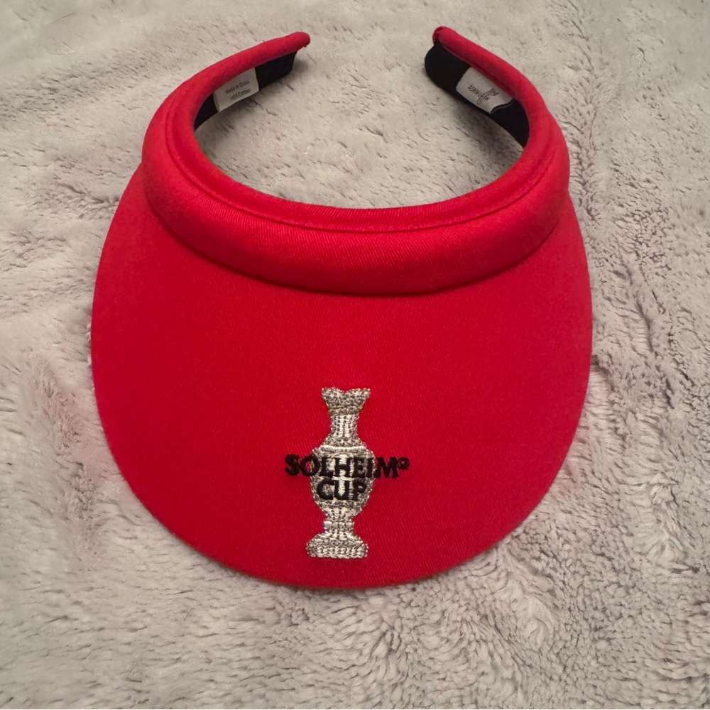Ashworth Solheim Cup 2009 Golf Visor Red Rich Harvest Farms‎ USA Europe